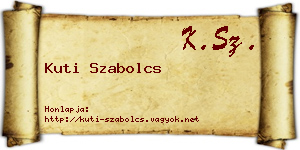 Kuti Szabolcs névjegykártya