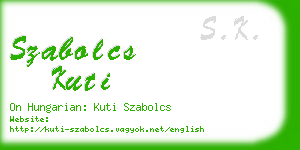 szabolcs kuti business card